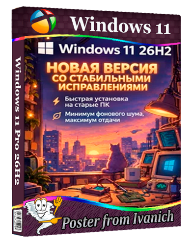 Windows 11 Pro 26H2 Build 26300.9445 UltraLite x64 Ru